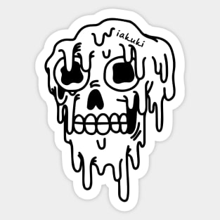 skull ice cream Sticker